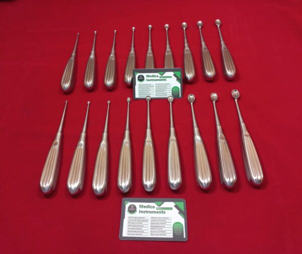 Spratt Brun Mastoid Curette Set